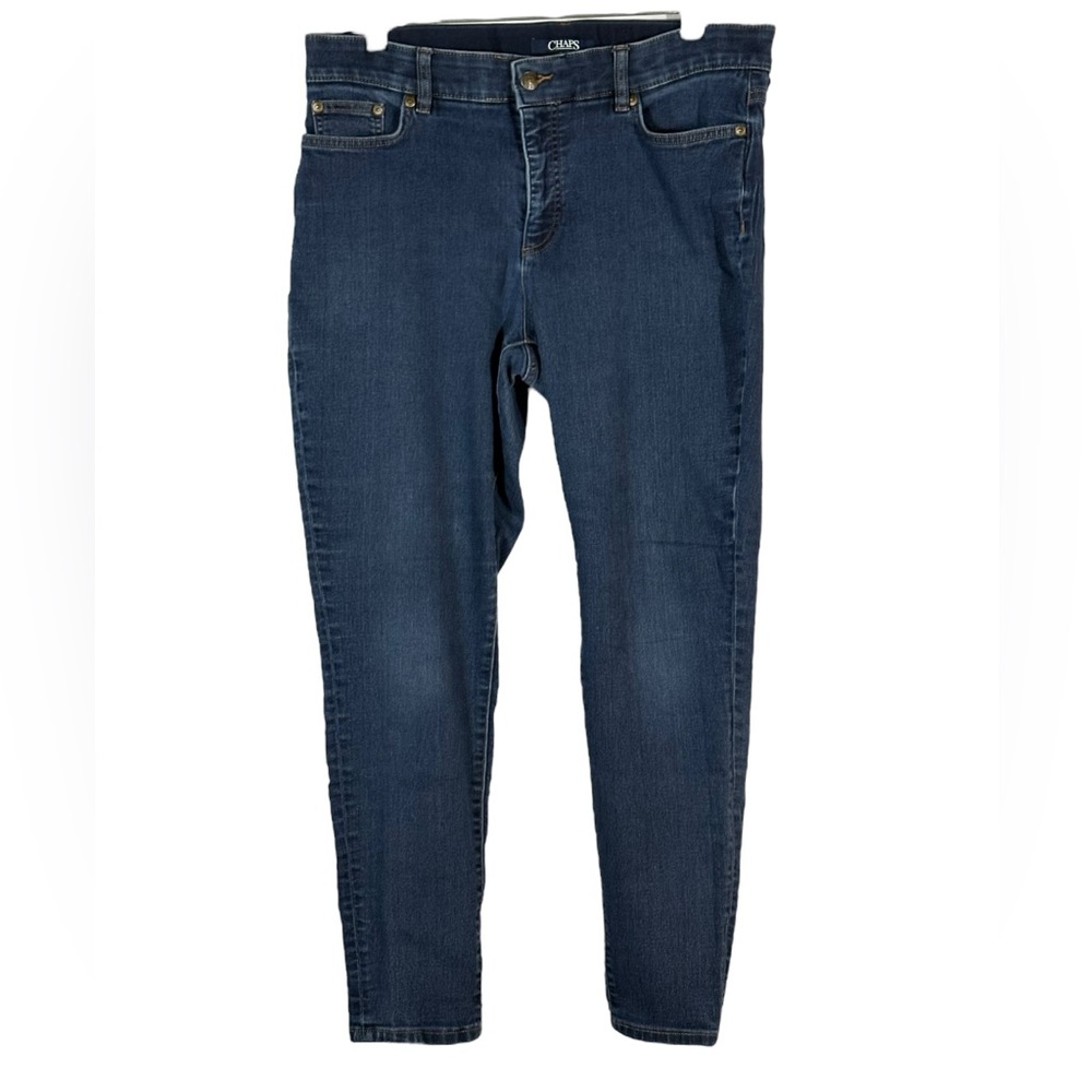 Chaps Dark Wash Skinny‎ Jeans (Size 14)